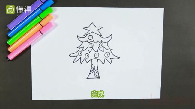 圣诞树,简笔画,卡通简笔画