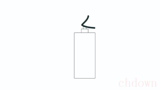 灭火器,日常用品,简笔画
