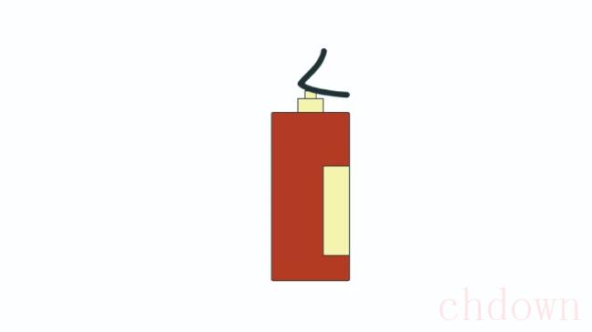 灭火器,日常用品,简笔画
