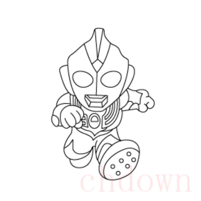 奥特曼,简笔画,卡通