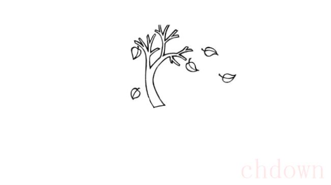 秋天景色,自然风景,简笔画技巧