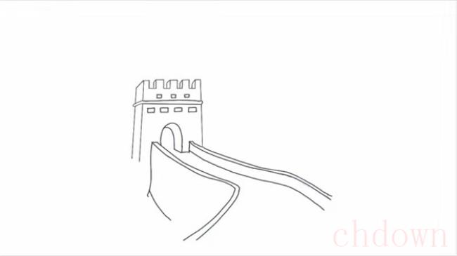 万里长城,建筑,简笔画