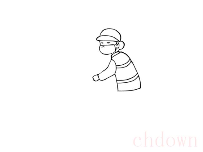 环卫工人简笔画,环卫工人,简笔画