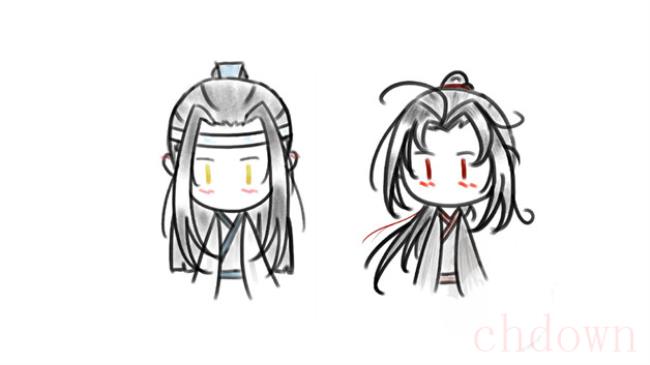 魔道祖师q版,简笔画,生活常识