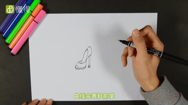高跟鞋,鞋子,简笔画