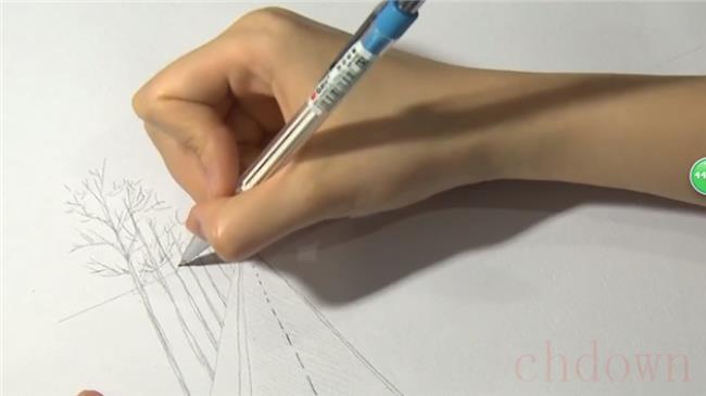 一点透视法,透视法,简笔画