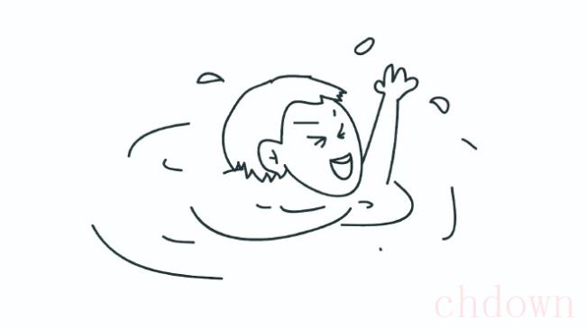 防溺水,安全,简笔画