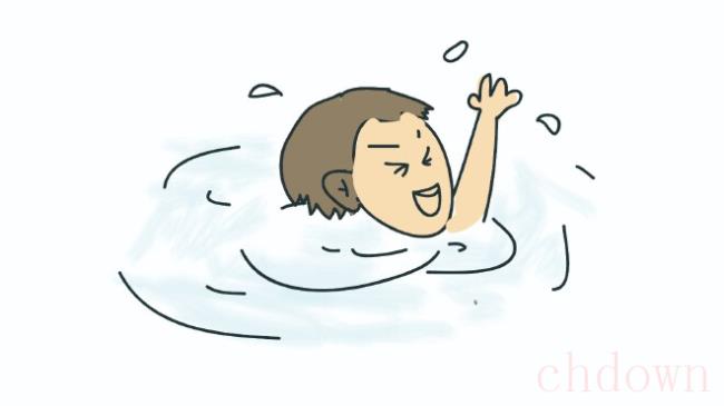 防溺水,安全,简笔画