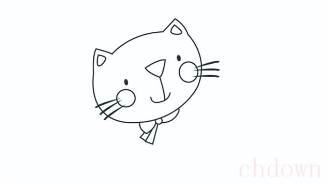 小猫,动物,简笔画