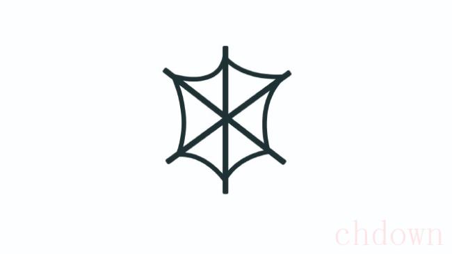 蜘蛛网,卡通,简笔画