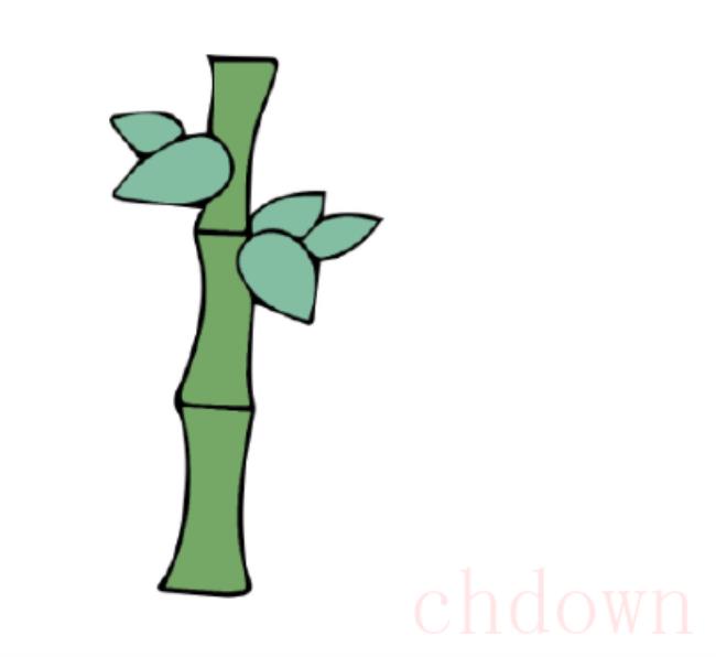 竹子,简笔画,竹子的画法