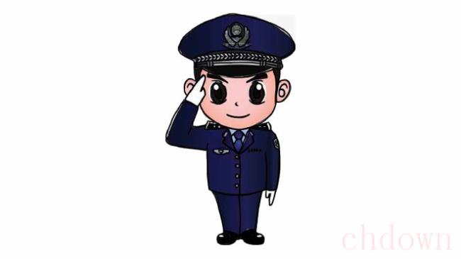 警察叔叔,职业,简笔画