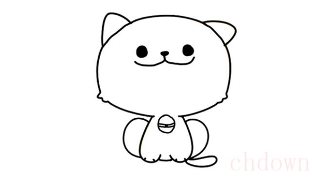 猫,动物,简笔画