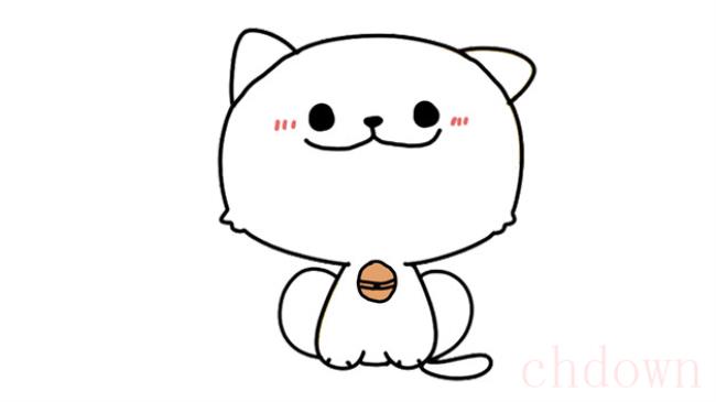 猫,动物,简笔画