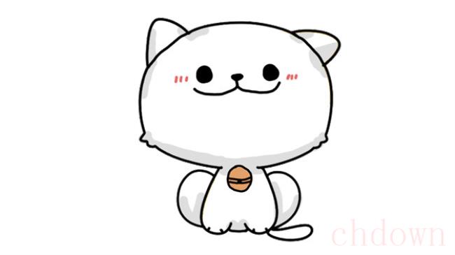 猫,动物,简笔画