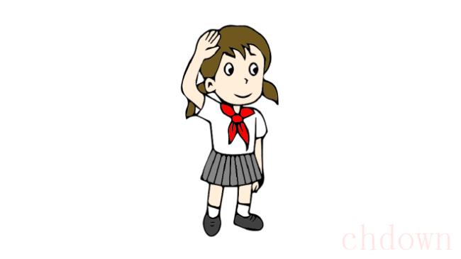 小学生敬礼简笔画,小学生敬礼,简笔画