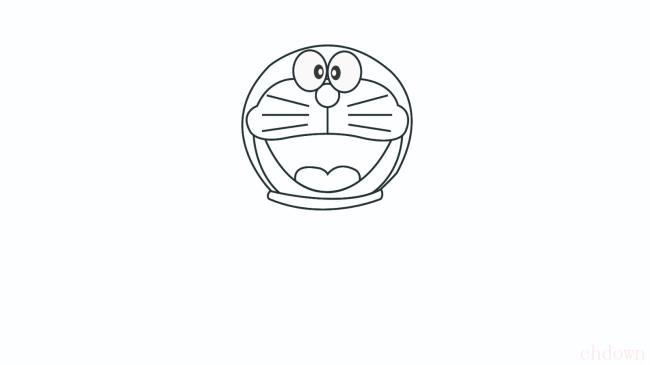 哆啦a梦带颜色简笔画
