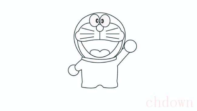 哆啦a梦,叮当猫,简笔画