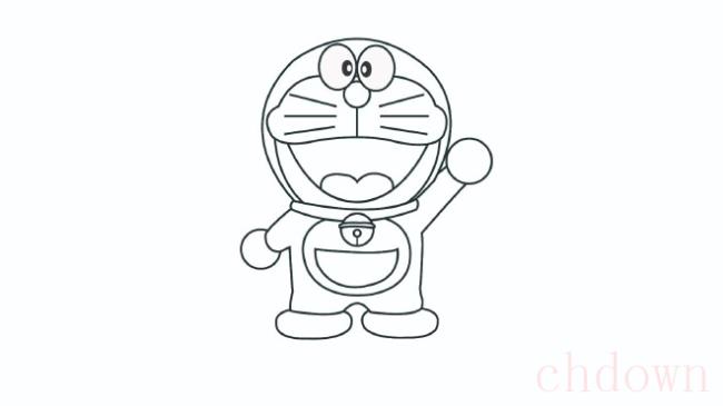 哆啦a梦,叮当猫,简笔画