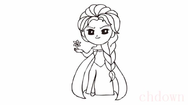 冰雪公主简笔画,冰雪公主,简笔画