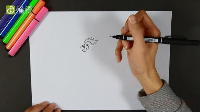 公鸡简笔画（图文）