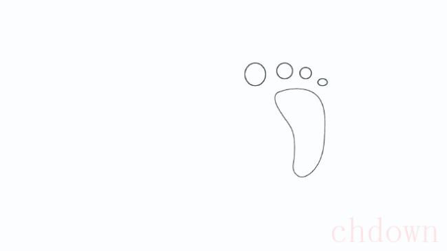 脚丫,人体部位,简笔画