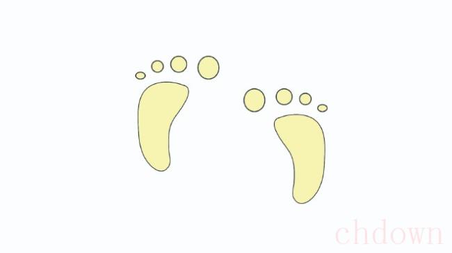 脚丫,人体部位,简笔画
