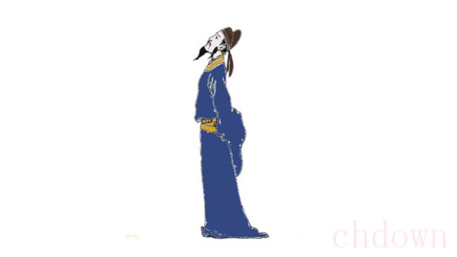 诗人,人物,简笔画
