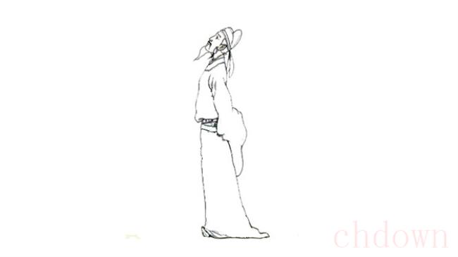 诗人,人物,简笔画