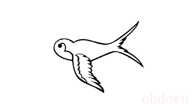 燕子,动物,简笔画