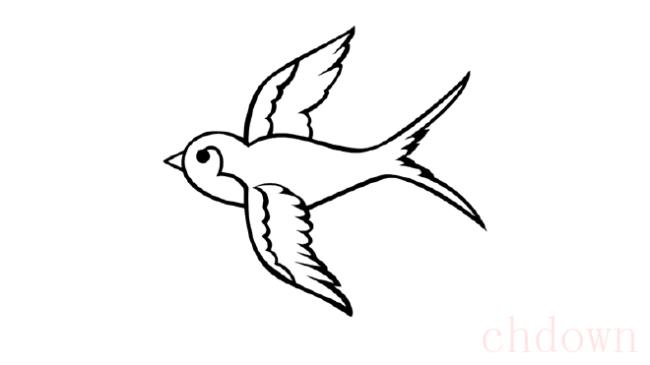 燕子,动物,简笔画