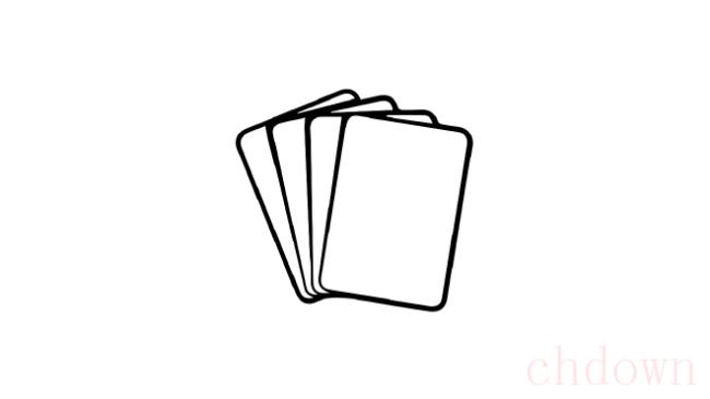 扑克牌,扑克,简笔画