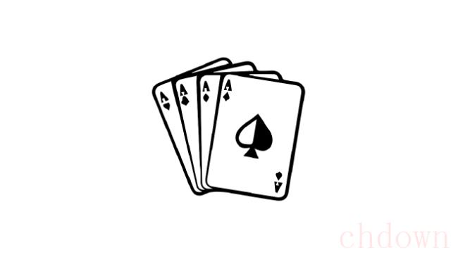 扑克牌,扑克,简笔画