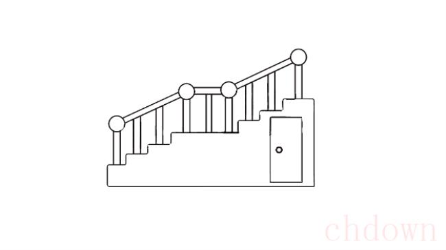 楼梯,建筑物,简笔画