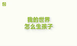 我的世界怎么生孩子（图文）
