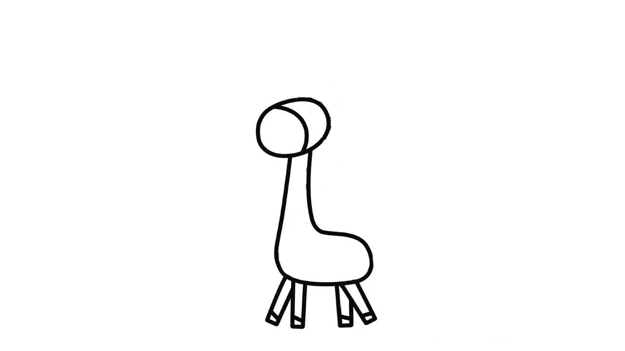 长颈鹿简笔画2