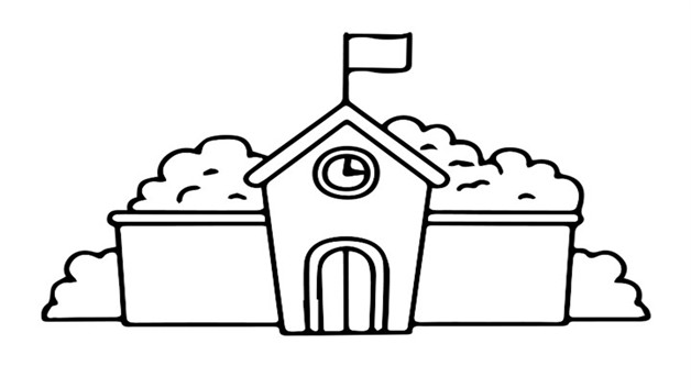 教学楼简笔画