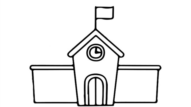 教学楼简笔画