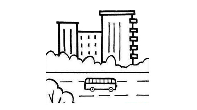 城市简笔画