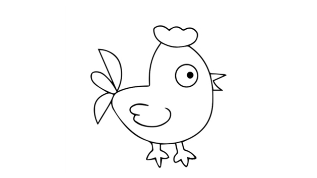大公鸡简笔画