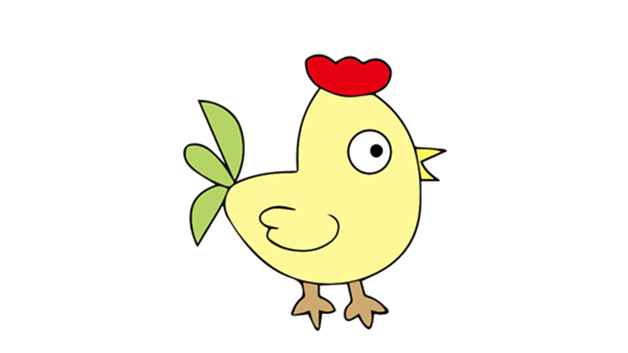 大公鸡简笔画