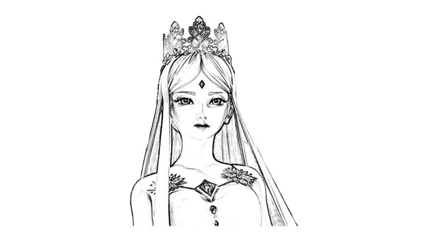 冰公主简笔画