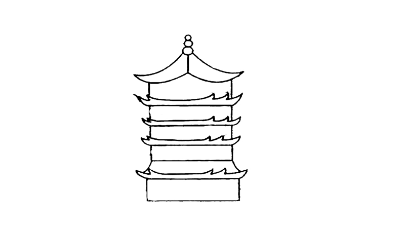 黄鹤楼简笔画