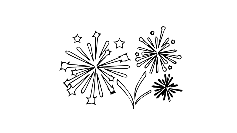 烟花简笔画