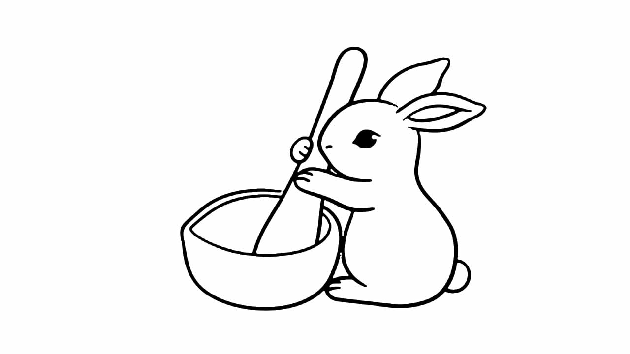 玉兔捣药