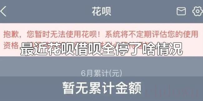 最近花呗借呗全停了啥情况（花呗借呗会无缘无故被关吗）
