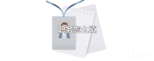 职务怎么填