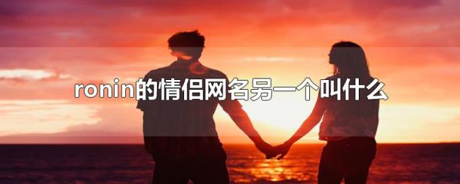 ronin的情侣网名另一个叫什么 ronin的情侣网名另一个叫什么