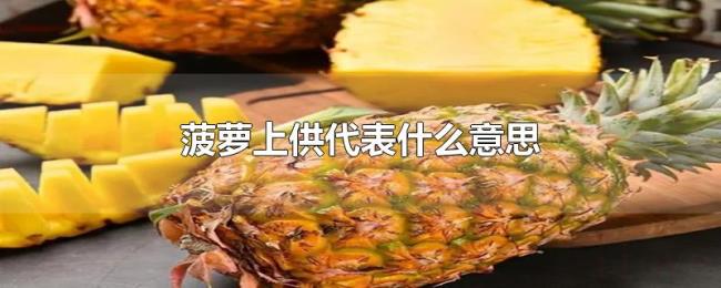 菠萝上供代表什么意思