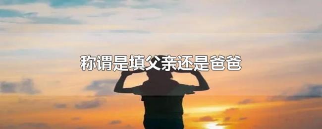 称谓是填父亲还是爸爸